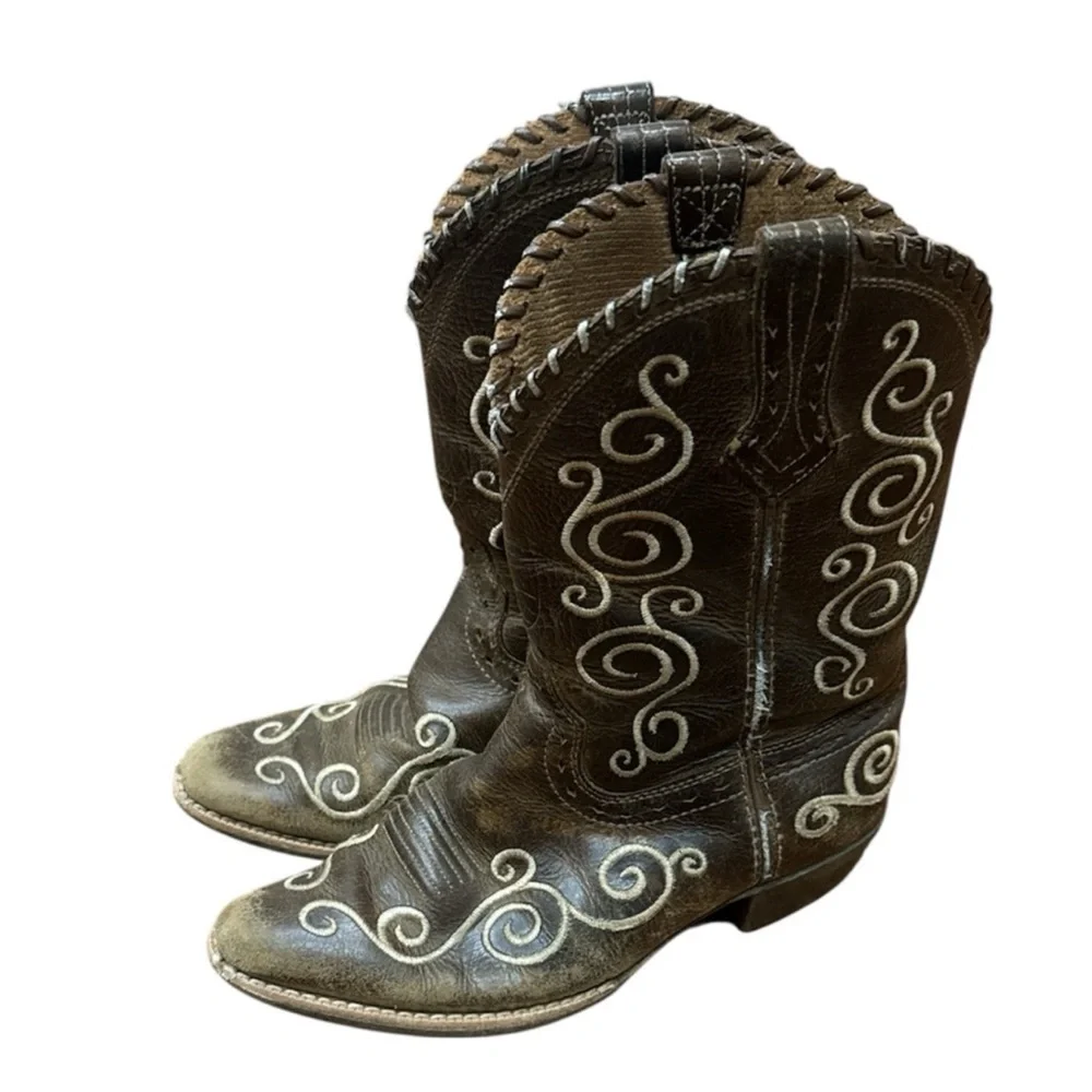 Ariat Tan and Brown Western Boots